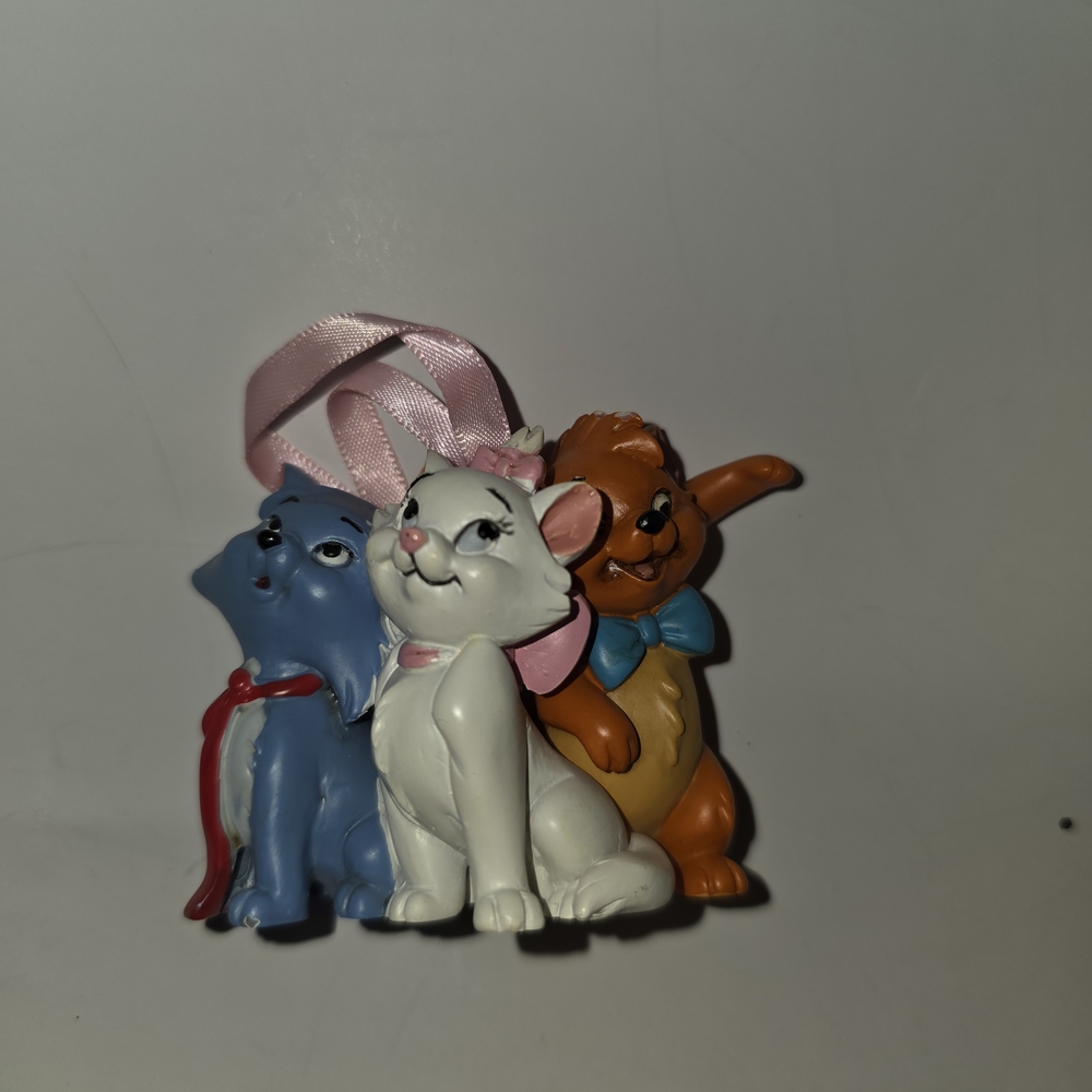 Disney Trio Ornament with Pink Ribbon